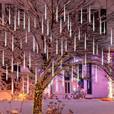 20-Inch Meteor Shower Icicle Christmas Lights, 10 Tubes, 540 LEDs, Connectable Outdoor Holiday Décor