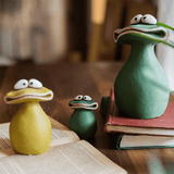 Growment Big Mouth Frog Family Garden Statues, Set of 3 Waterproof Resin Frog Figurines