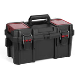 Hyper Tough 16-Inch Heavy-Duty Toolbox with Small Parts Organizer & Padlock Security