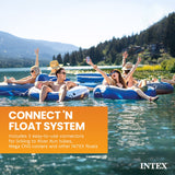 Intex Blue Tropic Inflatable Lake Island Float for 5 People with Cooler