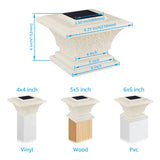 TorchStar Solar Post Cap Lights 8-Pack – IP65 Waterproof LED Fence & Deck Post Lights