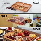 Farberware 11x14 Build-a-Board Bamboo Charcuterie Board, 6 Compartments