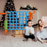 Costway 3-in-1 Giant 4-in-a-Row Game Set with Basketball Hoop and Ring Toss