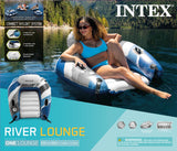Intex River Run Lounge Inflatable Floating Water Seat with Backrest & Cup Holder