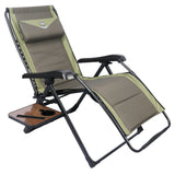 Timber Ridge Zero Gravity Lounger Chair with Side Table – Folding Reclining Patio Lounge Chair