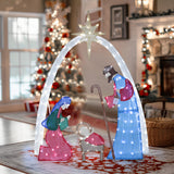 5 ft Lighted Nativity Scene Outdoor Christmas Decoration with 150 Warm White LED Lights