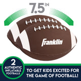 Franklin Sports Kids Inflatable 3-Hole Football Target Toss Game, 45" Tall with Fillable Base