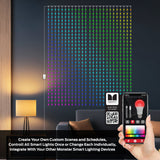 Monster RGBIC Smart Curtain Light Display – 520 LED Smart Curtain Lights, 4.9 ft x 6.5 ft