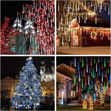 10 Tubes 20" BlueFire Meteor Shower Lights, 540 LEDs Falling Rain Icicle Lights