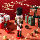 12" Wooden Nutcracker Soldier – Sword, Movable Jaw & Gift Box