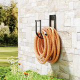 Garden Hose Holder Wall Mount, Aluminum Outdoor Hose Hanger for Up to 100 ft. of 5/8" Hose