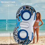 2 Person Inflatable River Tube Float with Cooler & Enhanced Backrest