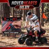 Aoemoe 40 cc Teen Gas ATV, 4-Stroke 4-Wheeler with 3 Speed Settings, Up to 15 mph