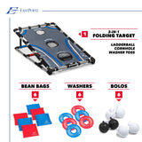 EastPoint Sports 3-in-1 Tailgate Game Set with Cornhole, Ladder Ball and Washer Toss
