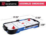 MD Sports 37" Tabletop Air Hockey Arcade Game with Electronic Scorer, 2 Pushers and 2 Pucks