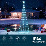 6 ft Animated Cone Christmas Tree Yard Light with Up to 280 LEDs, 8 Lighting Modes