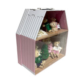 Two-story Tiny Plush Animal Family Dollhouse Playset with 6 Plush Bear or Mouse