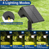 6 Pack 800 lm Solar Spot Lights – 90 LED 4 Lighting Modes Landscape Lights