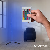 Vivitar RGB Corner Light Bar – 56-Inch LED Floor Corner Lamp with Music Sync
