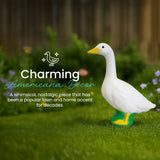 23" Wild Goose Garden Statue, White Porch Goose, Outfit-Compatible Plastic Lawn & Garden Figurine