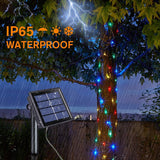 2-Pack 72FT Solar Christmas Fairy Lights, 200 LED Outdoor Copper Wire String Lights