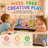 16" LED Drawing Board with 10 Color Modes, 9 Brightness Levels & Rechargeable Battery