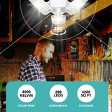 Bell + Howell TriBurst Garage Lights – 288 LED Deformable Garage Ceiling Light