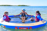 Wateraft 8 FT Floating Inflatable Dock with Mesh Center – Round Swim Platform