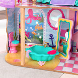 8-Piece KidKraft Rainbow Dreamers Seashell Bathroom Dollhouse Furniture – Bathtub, Mirror & Dolphicorn