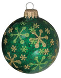 Set of 8 Seamless Glass Christmas Tree Ornaments, 2.63-Inch Solid-Color Xmas Baubles