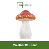 Mainstays 19" H Resin Mushroom Garden Statue, Hand-Painted Outdoor Cottagecore Décor