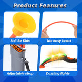 2-Pack LED Light-Up Kids’ Bow and Arrow Set with Standing Target, Foam-Dart Blasters, Suction-Cup Arrows and Quivers