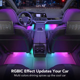 Govee RGBIC Interior Car Strip Lights with App Control and Music Sync, 4-Piece Set