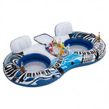 2 Person Inflatable River Tube Float with Cooler & Enhanced Backrest