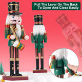12" Wooden Nutcracker Soldier – Sword, Movable Jaw & Gift Box