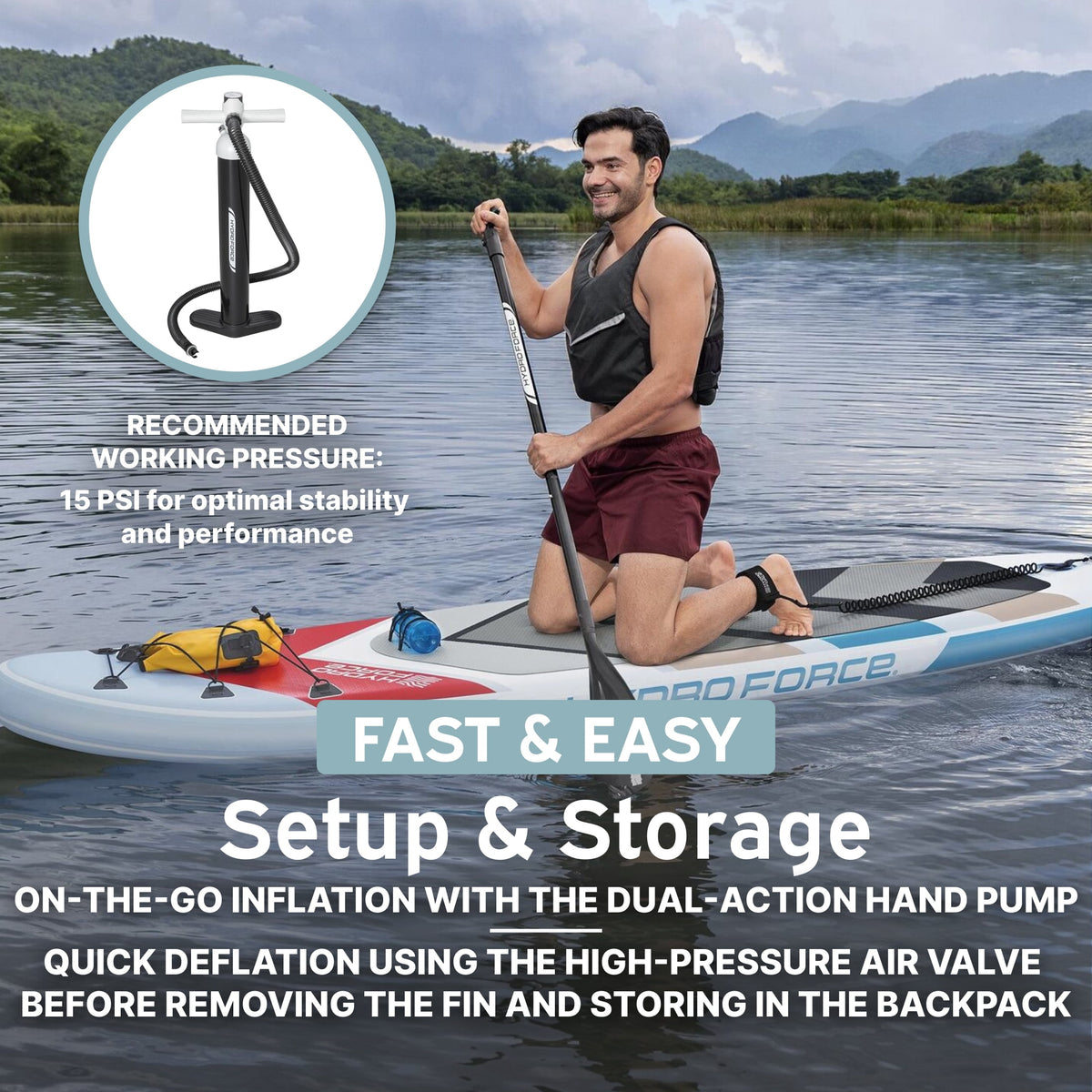 Hydro Force Solara Inflatable Stand-Up Paddleboard Set 10' – AiHomeCamera