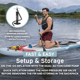 Hydro-Force Solara 10' Inflatable Stand Up Paddle Board Set with Paddle, Pump, Backpack & Leash
