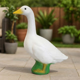 23" Wild Goose Garden Statue, White Porch Goose, Outfit-Compatible Plastic Lawn & Garden Figurine