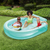Funsicle 7.4 ft Blissful Bench Inflatable Family Pool with Built-In Seat