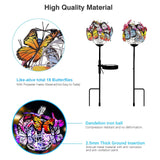 2 Pack Solar Butterfly Lights – 18 Butterfly Waterproof Solar Garden Stake Lights