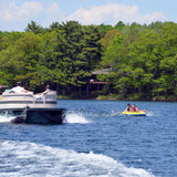 RAVE Sports Getaway 2-Person Pontoon Towable Tube, 510 lb Capacity with Skim-Fast Bottom