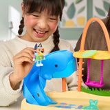 Bluey Whale Water Park Playset – 3" Color-Change Figure, Whale Slide, Swing & Pool