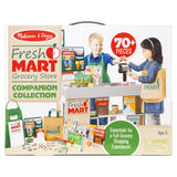 70-Piece Melissa & Doug Fresh Mart Grocery Store Companion Set – Play Food, Apron, Money, Coupons & Shopping Accessories