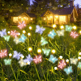 6 Pack Solar RGB Butterflies & Firefly Garden Lights – 48 LED Swaying Waterproof Solar Landscape Lights