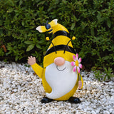 Mainstays 12.9" H Metal Bumblebee Gnome Garden Statue, Outdoor Bee Gnome Décor