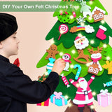 38.6" PayUSD Lighted Felt Christmas Tree – 30 Detachable Ornaments