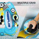 SereneLife 2-Person Inflatable Towable Booster Tube for Boating, Dual Cockpit Seats