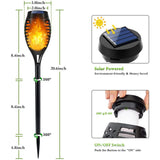CATGOOD 12 Pack Solar Flickering Flame Torch Lights – Waterproof LED Tiki Lights