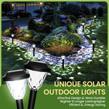 8 Pack Solar Stainless Steel Pathway Lights – Fireworks Shaped Cold White Garden Lights