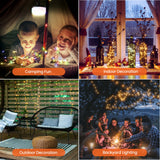 Bell + Howell 50 ft Retractable Camping String Lights, 125 LED Color Changing Outdoor Lights